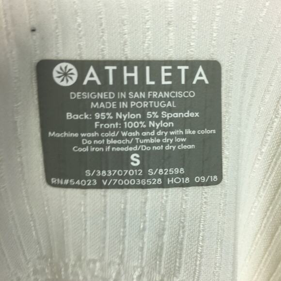 Athleta Black Off White  White Zip Athletic Jacket Small - Picture 7 of 7